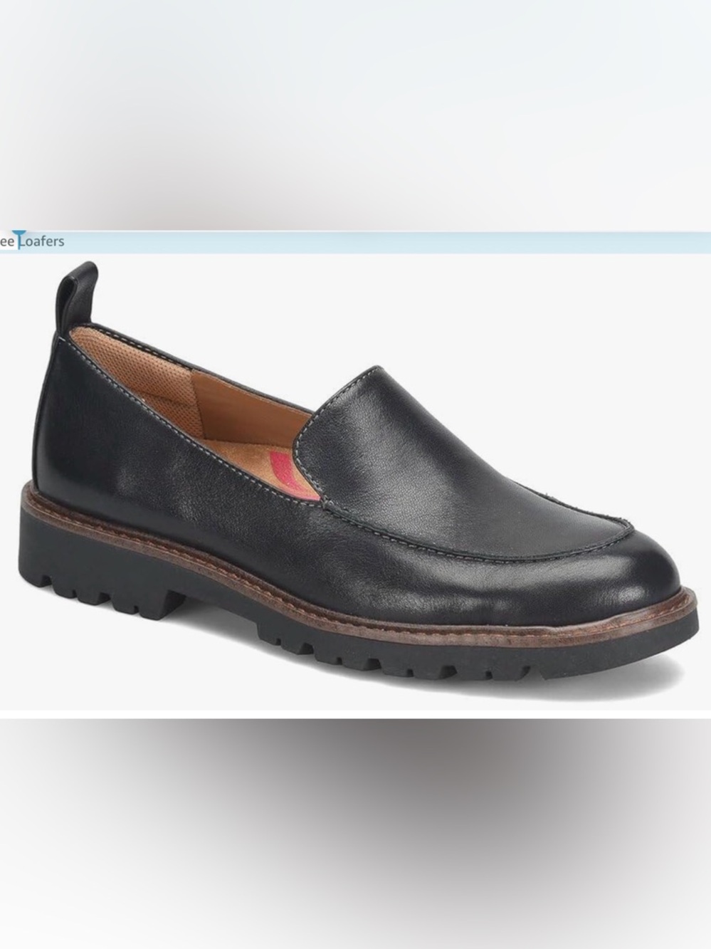 Comfortiva Black Slip-On Loafers for Men